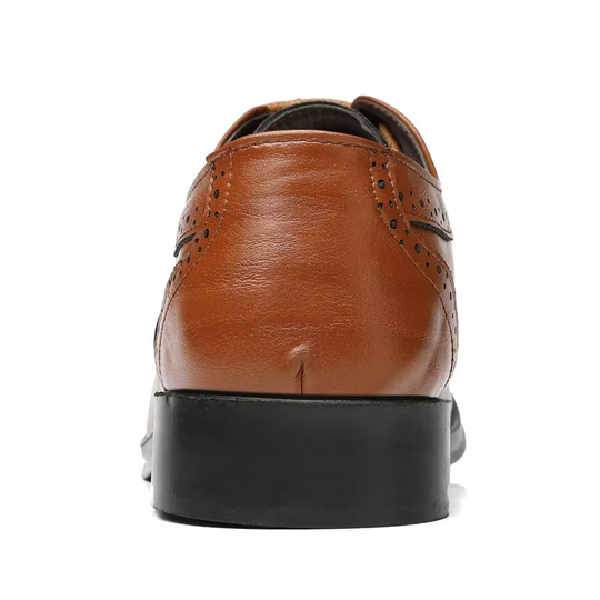 Stilmax - Elegante Leder-Herrenschuhe mit Brogue-Design, Schnürverschluss