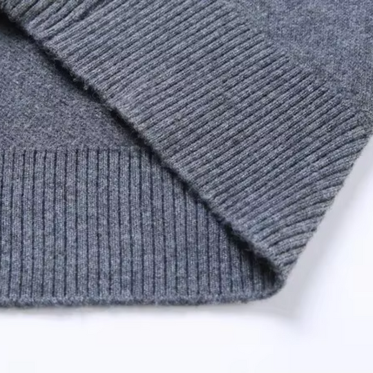 Reissin - Pullover mit Reißverschluss Herren, Eleganter Strickpullover mit Stehkragen