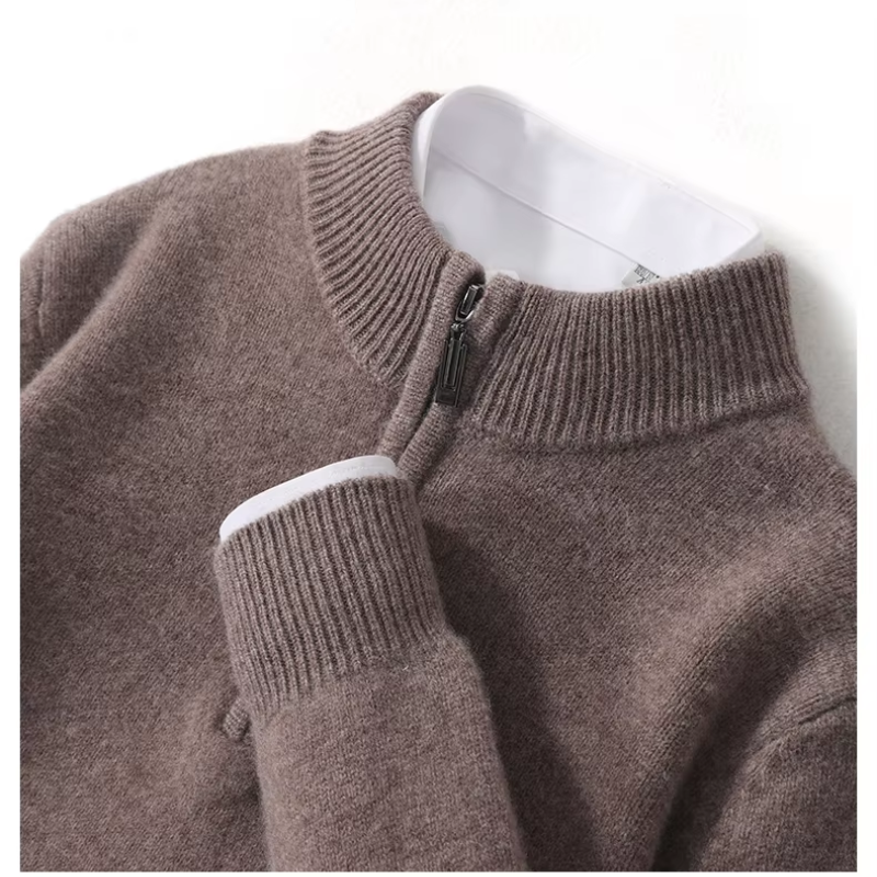 Comfort - Klassischer Pullover mit Reißverschluss Herren – Weich & Bequem