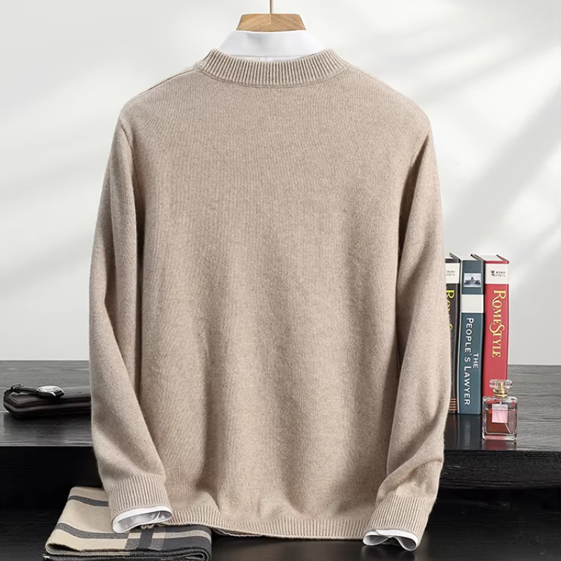 Starkor - Wollpullover Herren – Klassischer Pullover mit dezentem Muster