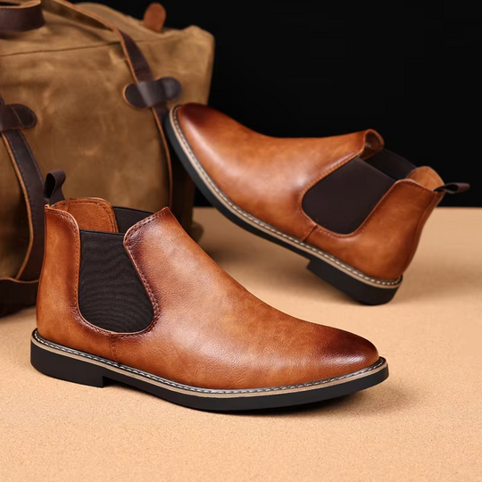 Sturmix - Klassische Herrenschuhe Stiefel im Chelsea-Design aus Leder