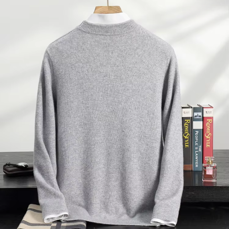 Starkor - Wollpullover Herren – Klassischer Pullover mit dezentem Muster