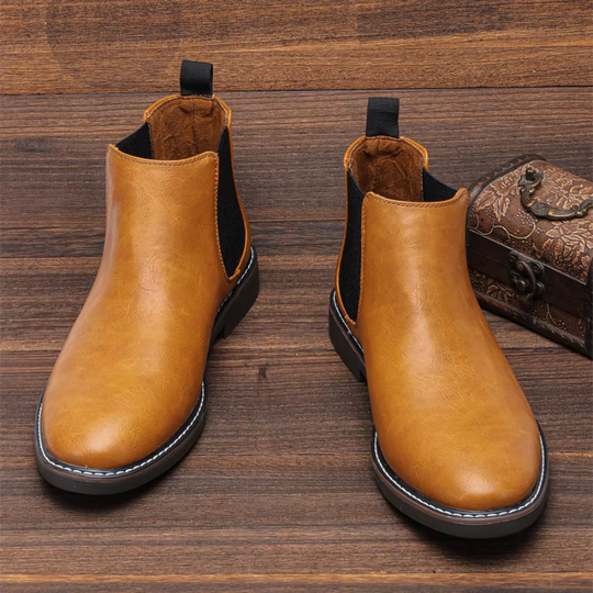 Striden - Bequeme Herrenschuhe Stiefel im Chelsea-Stil mit rutschfester Sohle