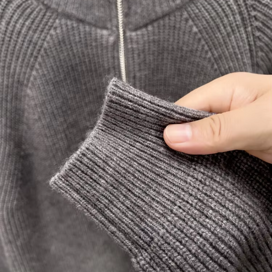 Wärmpro - Strickpullover mit Reißverschluss Herren – Ideal für Freizeit & Alltag