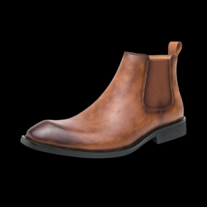 Stilzon - Elegante Herrenschuhe Stiefel mit seitlichem Reißverschluss aus Leder