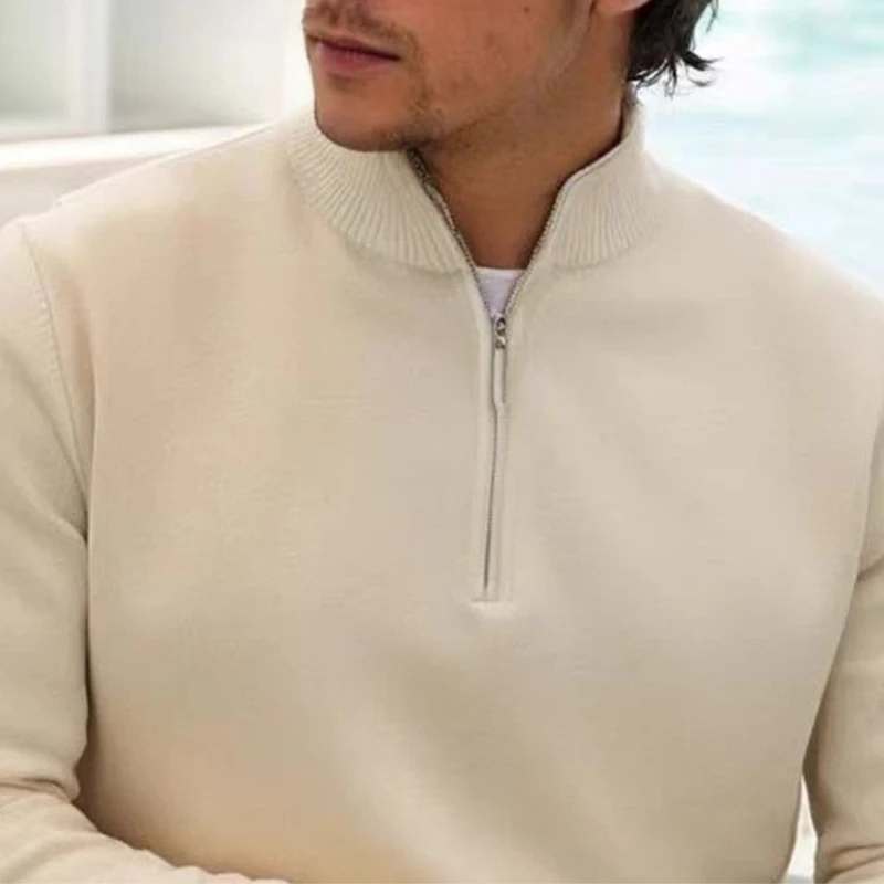 Feinzip - Moderner Pullover mit Reißverschluss Herren – Ideal für Alltag & Freizeit