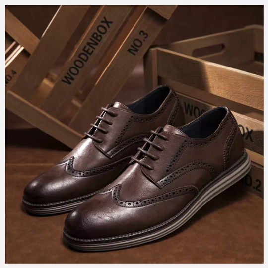 Wandrin - Elegante Herrenschuhe mit Brogue-Design und komfortabler Sohle