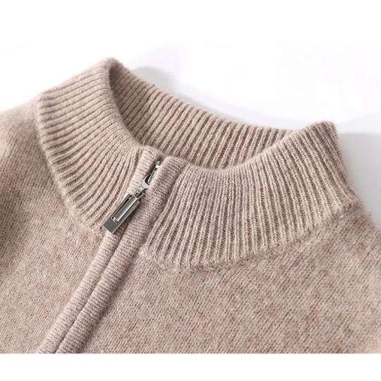 Comfort - Klassischer Pullover mit Reißverschluss Herren – Weich & Bequem