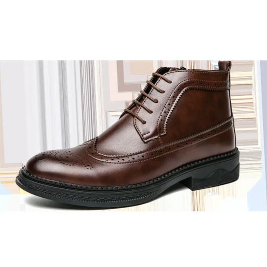 Wolkern - Hochwertige Herrenschuhe Stiefel im Brogue-Stil mit Schnürung