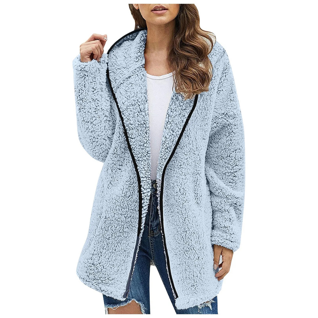 Cudofle - Fleecejacke Damen, Oversize und Gemütlich mit Offener Front