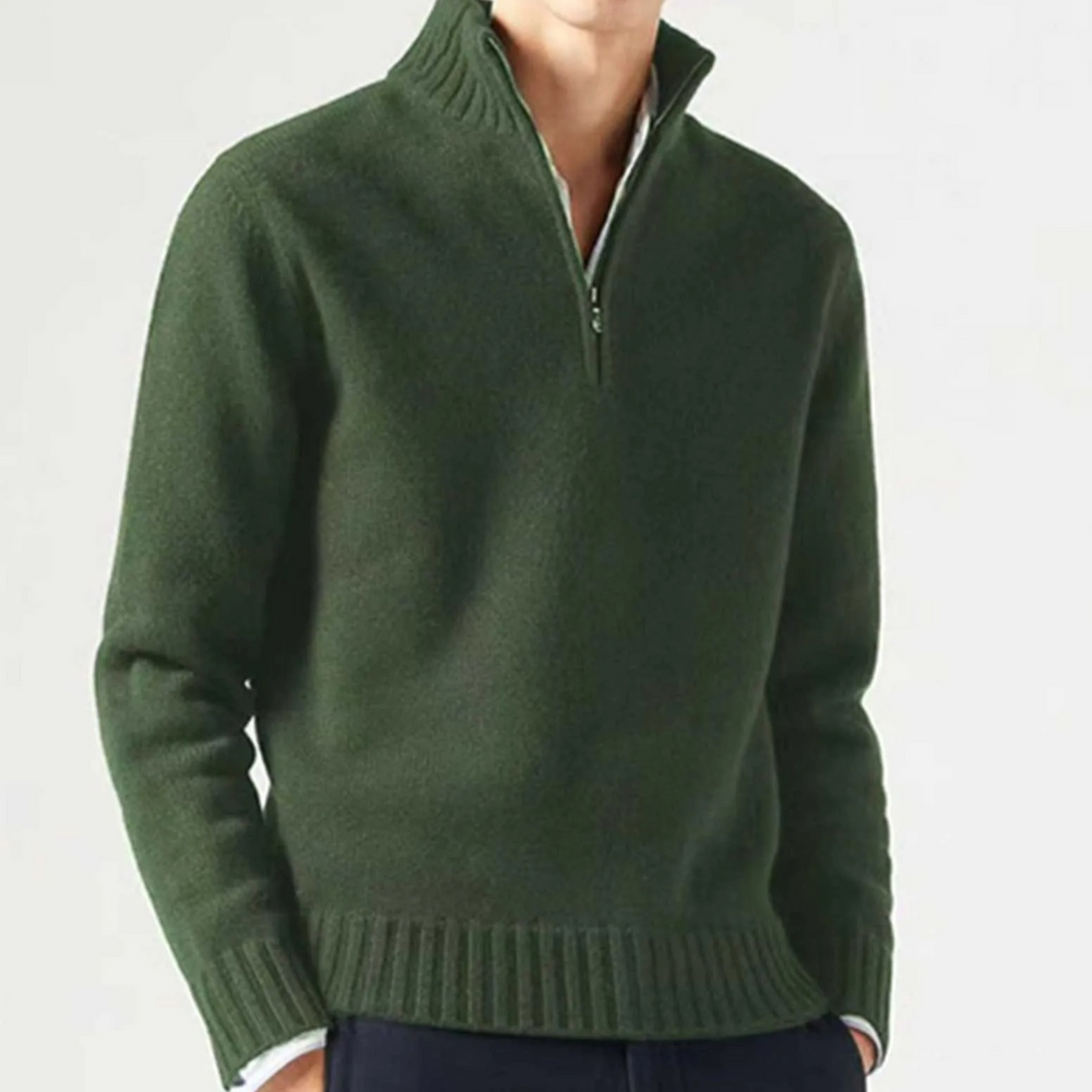 Reismor - Pullover mit Reißverschluss Herren, Glattes Finish, Bequem