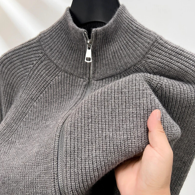 Wärmpro - Strickpullover mit Reißverschluss Herren – Ideal für Freizeit & Alltag