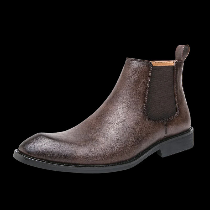 Stilzon - Elegante Herrenschuhe Stiefel mit seitlichem Reißverschluss aus Leder