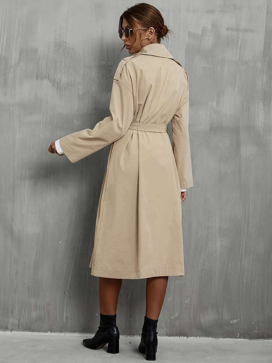 Wärmera - Damen Oversize Trenchcoat Lang – Lässige Relaxte Passform