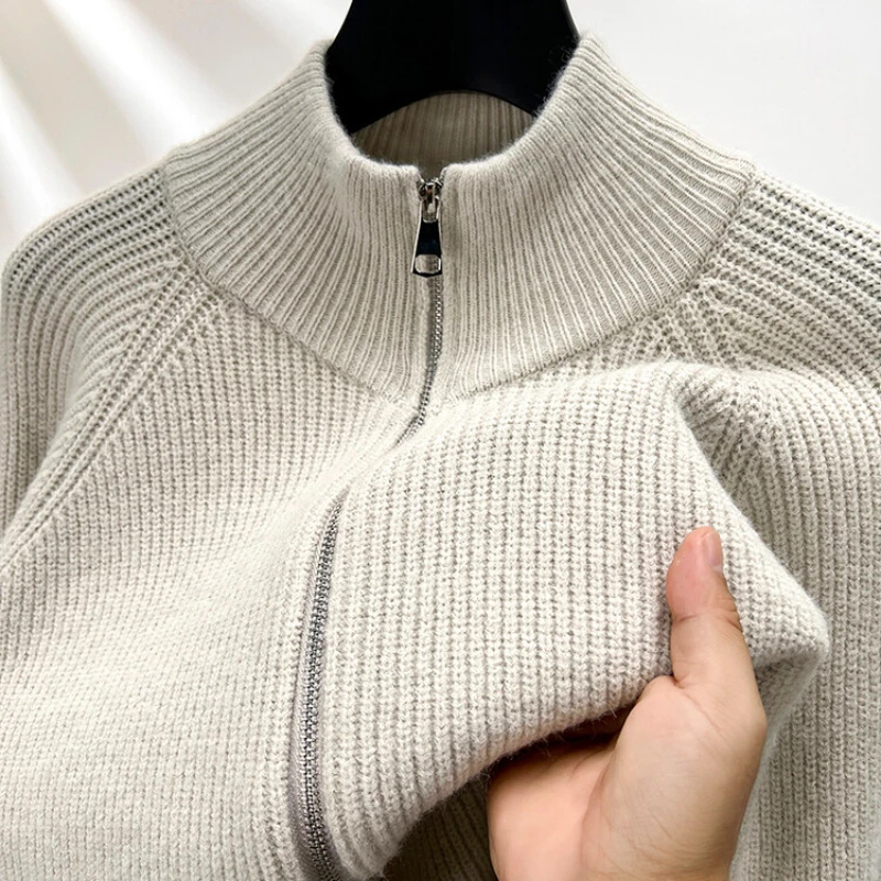 Wärmpro - Strickpullover mit Reißverschluss Herren – Ideal für Freizeit & Alltag