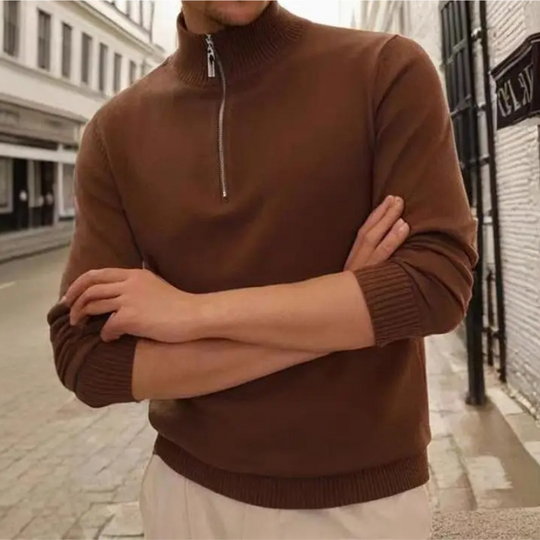 Feinzip - Moderner Pullover mit Reißverschluss Herren – Ideal für Alltag & Freizeit