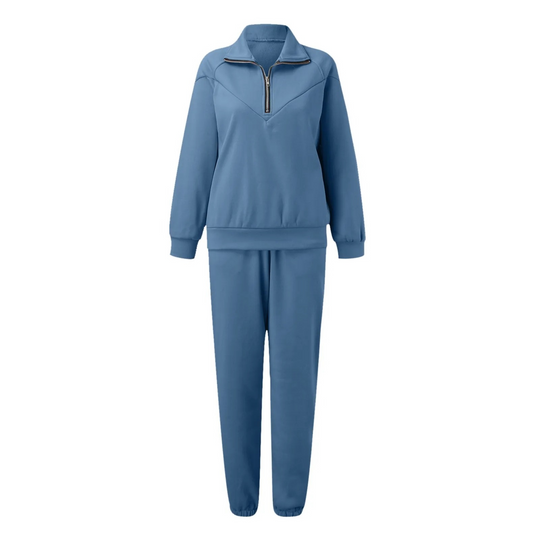 Haussie - Damen Hausanzug – Bequemes Set mit Half-Zip und Jogger