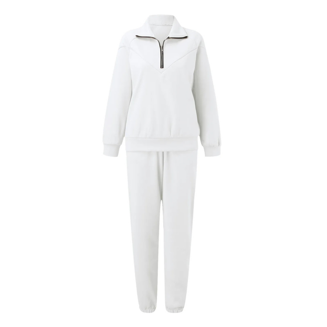 Haussie - Damen Hausanzug – Bequemes Set mit Half-Zip und Jogger