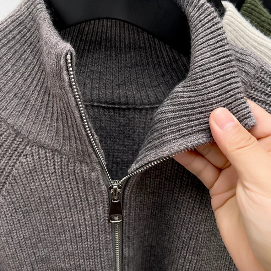 Wärmpro - Strickpullover mit Reißverschluss Herren – Ideal für Freizeit & Alltag