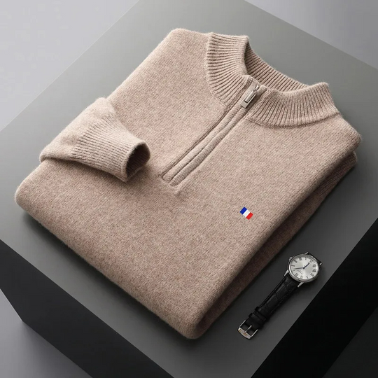 Lässman - Hochwertiger Pullover mit Reißverschluss Herren – Perfekt für Alltag & Freizeit