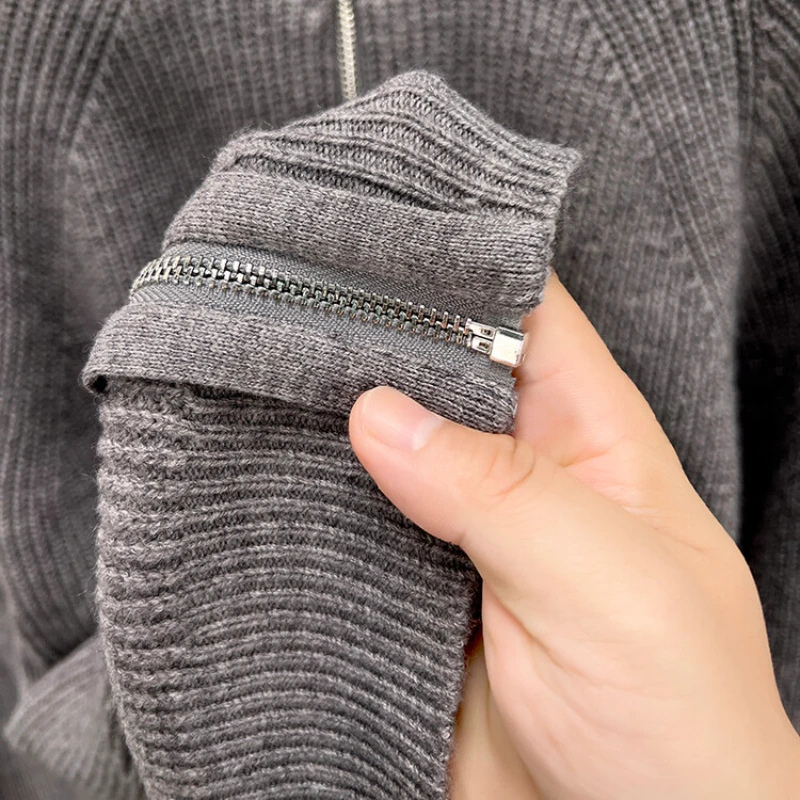 Wärmpro - Strickpullover mit Reißverschluss Herren – Ideal für Freizeit & Alltag