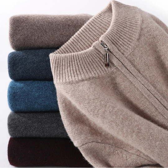 Lässman - Hochwertiger Pullover mit Reißverschluss Herren – Perfekt für Alltag & Freizeit